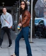 Bella Hadid New york Leather Jacket