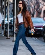 Bella Hadid New york Leather Jacket