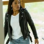 Berlin Station April Lewis Black Biker Leather Jacket