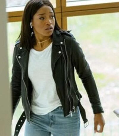 Berlin Station April Lewis Black Biker Leather Jacket