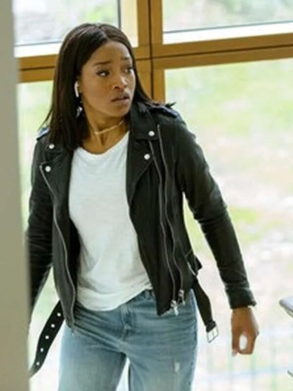 Berlin Station April Lewis Black Biker Leather Jacket