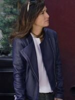 Better Things Season 04 Pamela Adlon Blue Leather Jacket