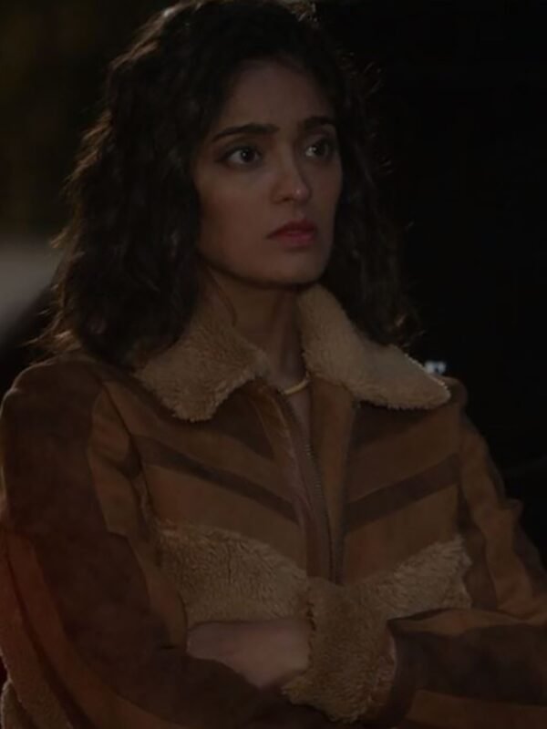 CSI Vegas S02 Allie Rajan Sherpa Suede Jacket