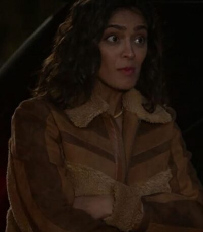 CSI Vegas S02 Allie Rajan Sherpa Suede Jacket