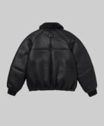 Charlotte Cardin Oversized Leather Jacket