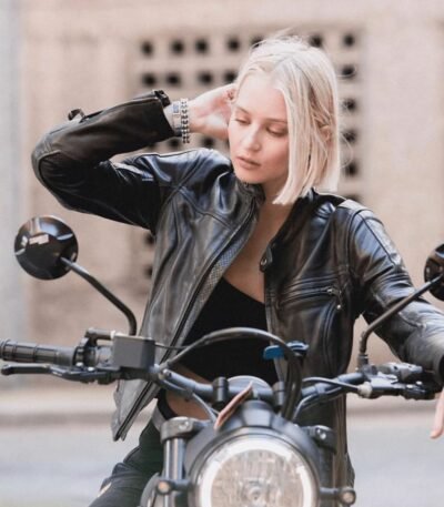 Dakota Fanning Viena and the Fantomes Leather Jacket