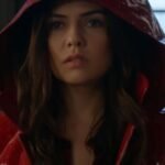 Danielle Campbell Tell Me A Story Red Raincoat