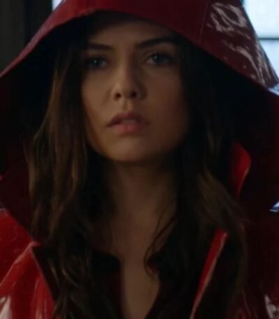 Danielle Campbell Tell Me A Story Red Raincoat