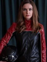 Derry Girls Ms De Brún Black and Red Leather Jacket