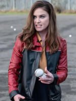 Derry Girls Ms De Brún Black and Red Leather Jacket