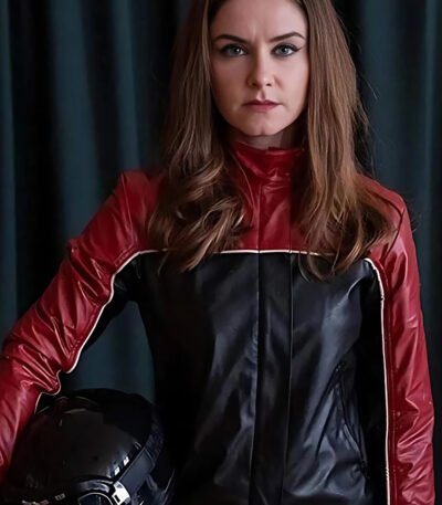 Derry Girls Ms De Brún Black and Red Leather Jacket