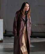 Family History Mysteries 2023 Buried Past Janel Parrish Leather Trench Coat