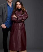 Family History Mysteries 2023 Buried Past Janel Parrish Leather Trench Coat