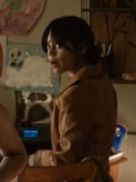 Finestkind Jenna Ortega Brown Leather Jacket