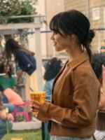 Finestkind Jenna Ortega Brown Leather Jacket