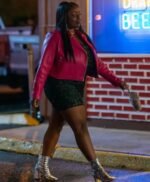 Fran Shrill Season 03 Pink Leather Jacket