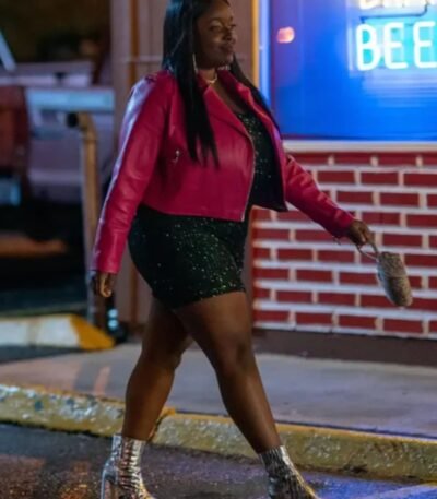 Fran Shrill Season 03 Pink Leather Jacket