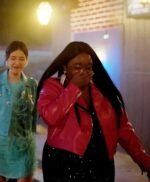 Fran Shrill Season 03 Pink Leather Jacket