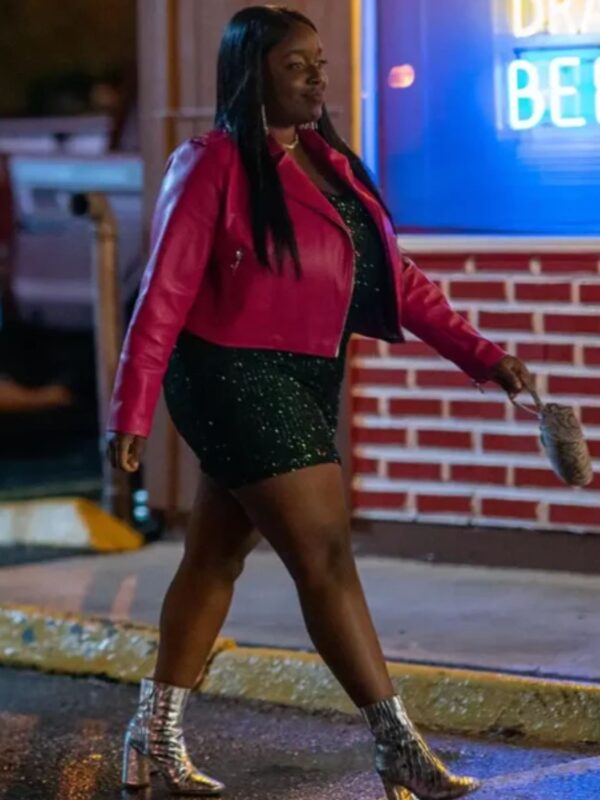 Fran Shrill Season 03 Pink Leather Jacket