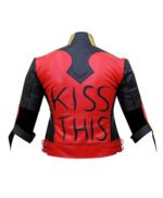 God Among Us Harley Quinn Red Golden Studded Jacket