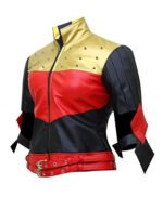 God Among Us Harley Quinn Red Golden Studded Jacket