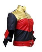 God Among Us Harley Quinn Red Golden Studded Jacket