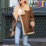 Hailey Baldwin Velocite Brown Jacket