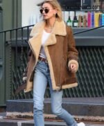 Hailey Baldwin Velocite Brown Jacket