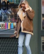 Hailey Baldwin Velocite Brown Jacket
