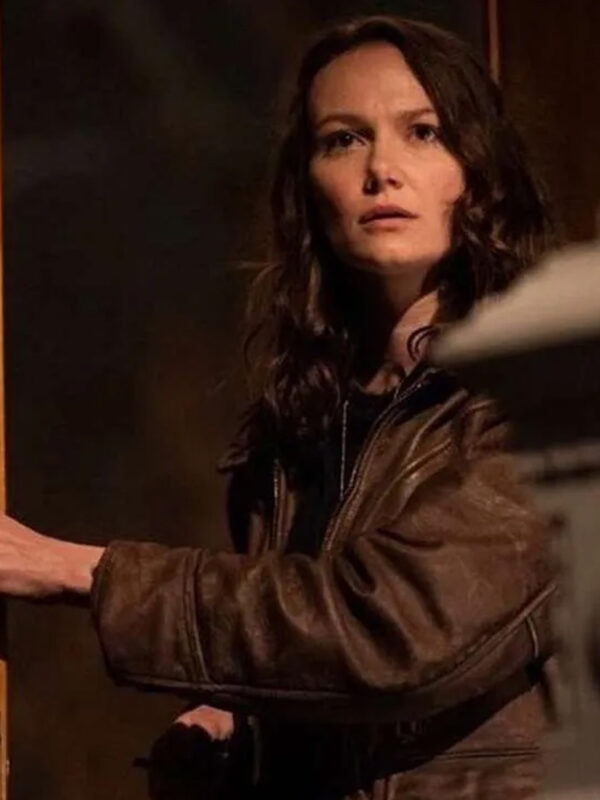 Halloween Ends 2022 Andi Matichak Brown Leather Jacket