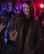 Halloween Ends 2022 Andi Matichak Brown Leather Jacket