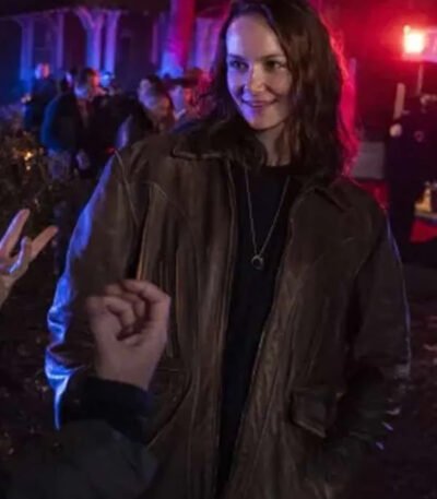 Halloween Ends 2022 Andi Matichak Brown Leather Jacket