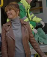 Harry Wild S01 Jane Seymour Brown Leather Jacket
