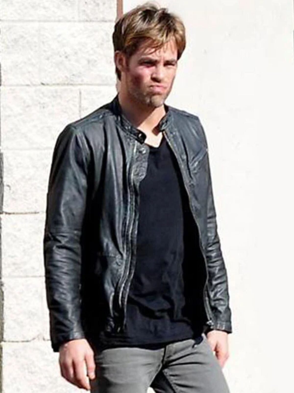 Horrible Bosses 2 Chris Pine Leather Jacket
