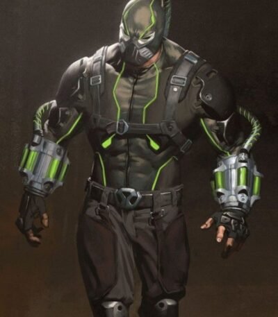 Injustice 2 Bane Black And Green Leather Jacket