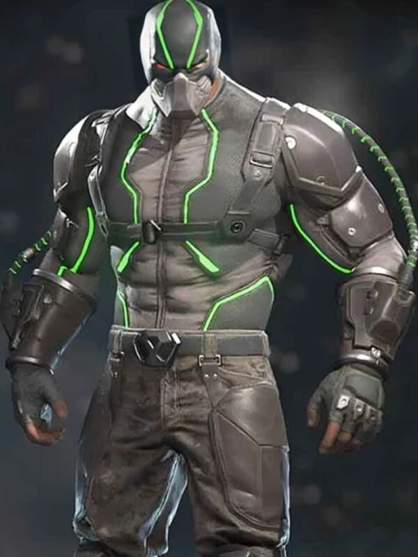 Injustice 2 Bane Black And Green Leather Jacket