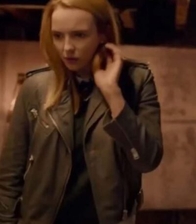 Jodie Comer Killing Eve Season 04 Villanelle Brown Leather Jacket