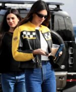 Kendall Jenner Aspen Trip 2023 Leather Jacket