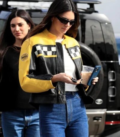 Kendall Jenner Aspen Trip 2023 Leather Jacket