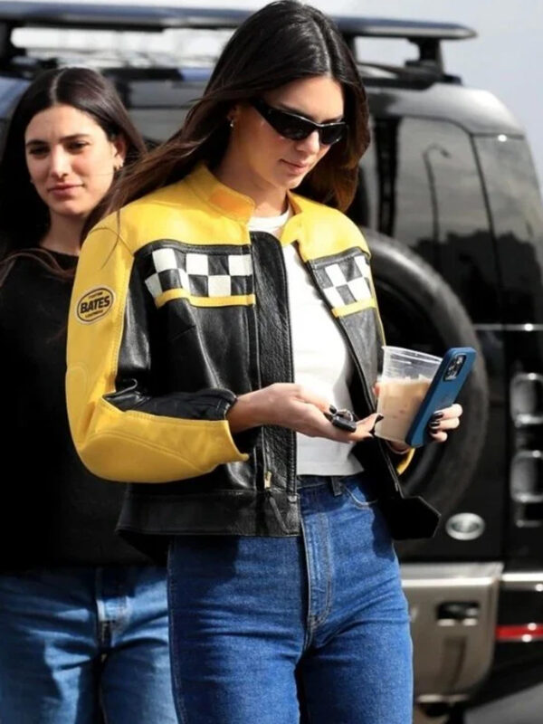 Kendall Jenner Aspen Trip 2023 Leather Jacket