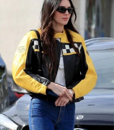 Kendall Jenner Aspen Trip 2023 Leather Jacket
