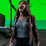 Leslie Mann The Bubble Brown Leather Jacket