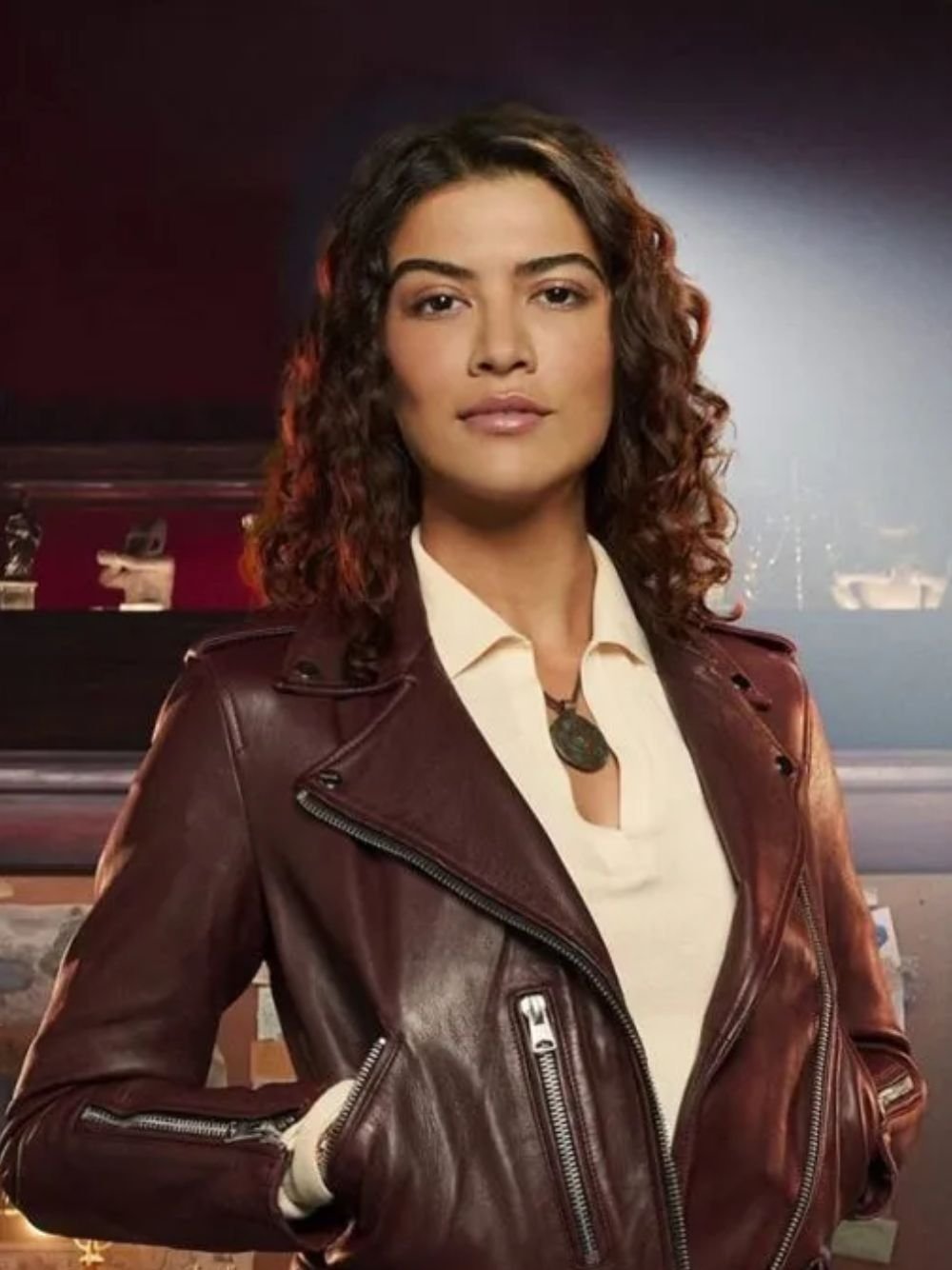 National Treasure Edge Of History 2023 Lisette Olivera Brown Jacket National Treasure Edge Of History 2023 Lisette Olivera Brown Jacket