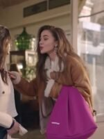 Private Lesson 2022 Bensu Soral Brown Leather Jacket