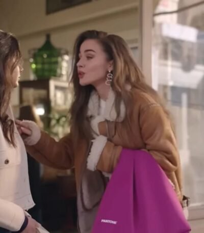 Private Lesson 2022 Bensu Soral Brown Leather Jacket