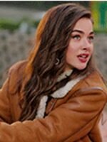 Private Lesson 2022 Bensu Soral Brown Leather Jacket