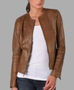 Rizzoli and Isles Maura Isles Brown Leather Jacket