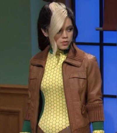 SNL 2023 Jenna Ortega Brown Jacket