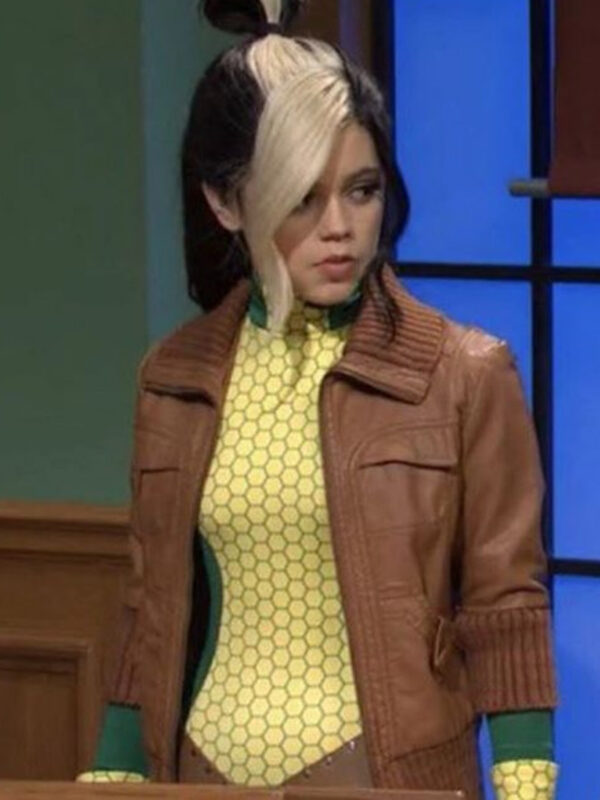 SNL 2023 Jenna Ortega Brown Jacket