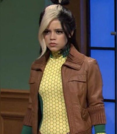 SNL 2023 Jenna Ortega Brown Jacket